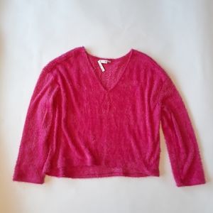 Pink SO Cozy V Neck Sweater
